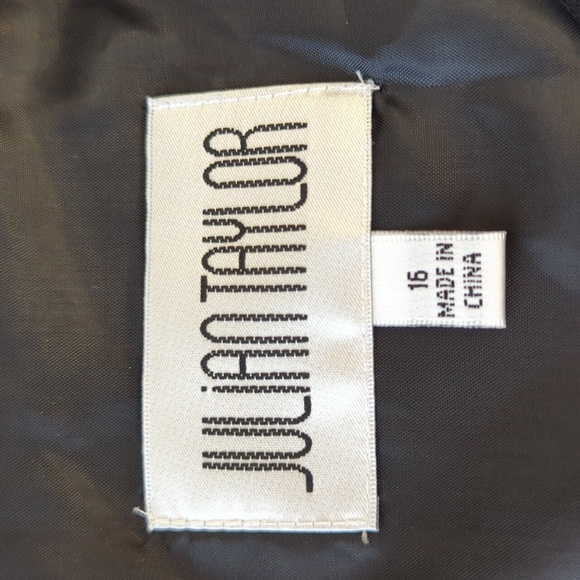 Julian Taylor Formal Flare Mesh Panel Hem Dress 16 Black - Picture 2 of 16